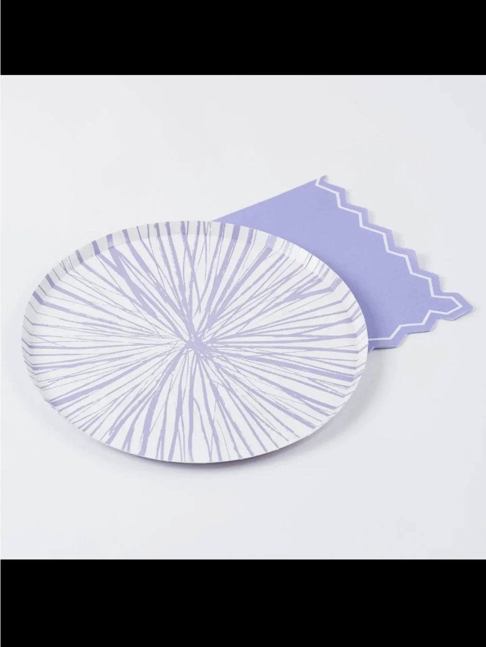 NWT! Boutique Item Round Decorative Plate with Lavender Radiance Pattern